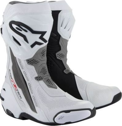 Alpinestars Supertech R Vented 2024 White Mid Gray Black