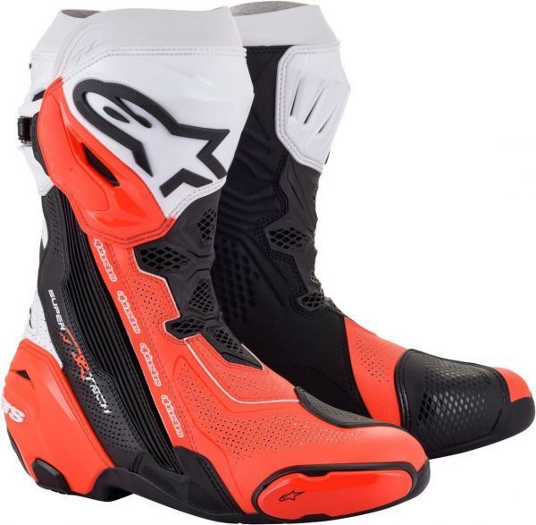 Alpinestars Supertech R Vented Black White Red-Fluo