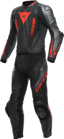 Dainese Laguna Seca 5 2PCS Leather Suit Black/Anthracite/Fluo-Red